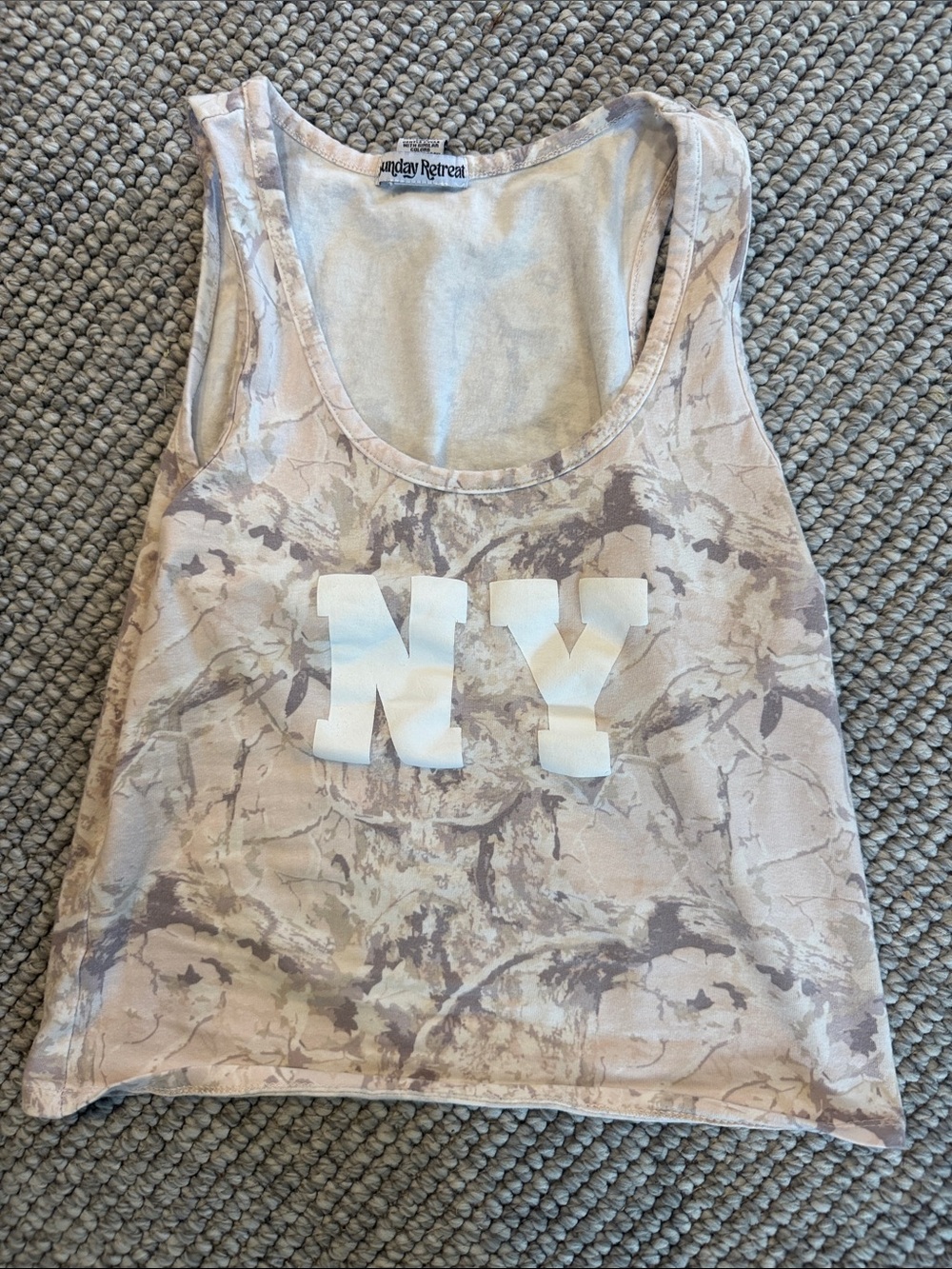 New York Women's Marble Print Tank Top